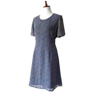Vintage Dress 10 Y2K Laura Ashley Fall Floral Dress 90s Grunge Cottage Shift